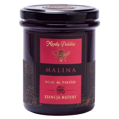 Miody Polskie Sok i Miód Esencja Natury Malina, 250g