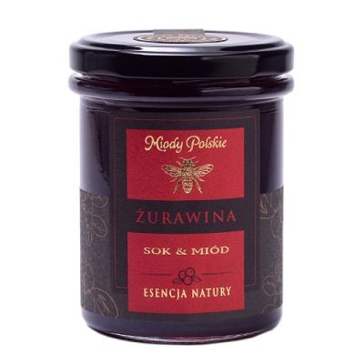 Miody Polskie Sok i Miód Żurawina, 250 g