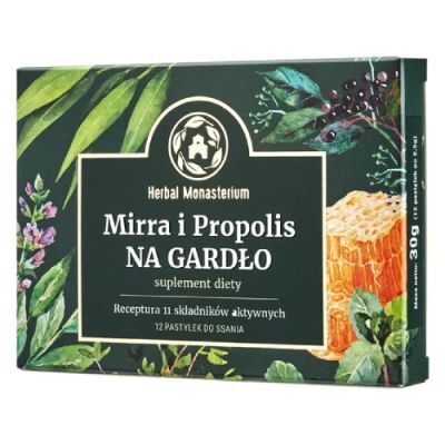 MIRRA I PROPOLIS NA GARDŁO 12 pastylek do ssania