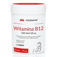 MITOPHARMA Witamina B12 MSE MAX 500 ug 120 kapsułek  Dr. Enzmann