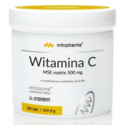 MITOPHARMA Witamina C MSE matrix 500 mg 180 tabletek  Dr. Enzmann