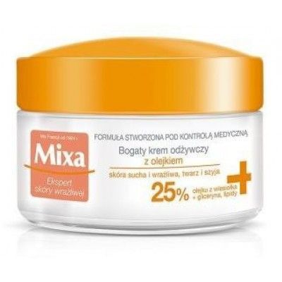 Mixa Bogaty krem odżywczy z olejkiem, 50 ml