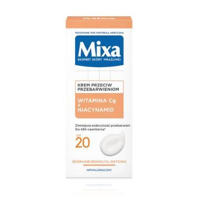 MIXA Fluid krem do twarzy z witaminą C i SPF20 przeciw przebarwieniom, 50ml