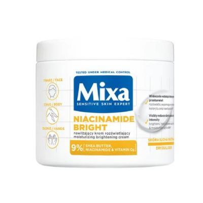 MIXA Nawilżający i rozświetlający multifunkcyjny krem Niacinamide Bright, 400 ml