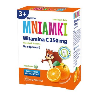 MNIAMKI Witamina C 250 mg 60 pastylek do ssania