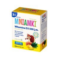 Mniamki Witamina D3 500 j.m. pastylki do ssania o smaku ananasowym, 60 pastyl.