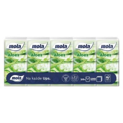 Mola Aloes Chusteczki higieniczne, 10 opakowań