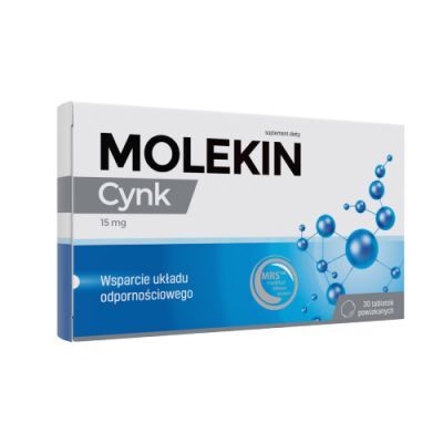 Molekin Cynk 15 mg, 30 tabl. powl.