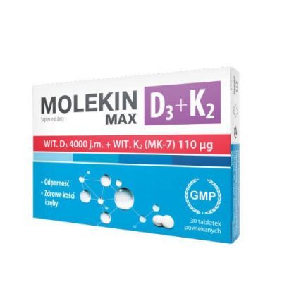 MOLEKIN D3 + K2 MAX 30 tabletek