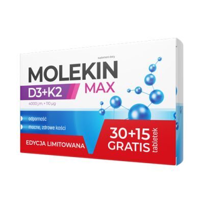 Molekin D3 + K2 Max, 45 tabl.