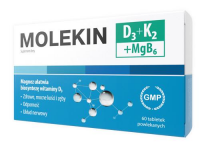 MOLEKIN D3+K2+MgB6  60 tabletek kości i zęby, odporność
