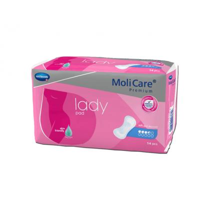 MoliCare Premium Lady Pad 3,5 Krople Wkłady anatomiczne chłonne, 14 szt.