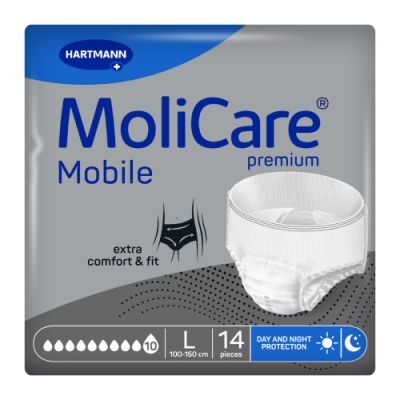 MoliCare Premium Mobile Majtki chłonne 10K rozmiar L, 14 szt.
