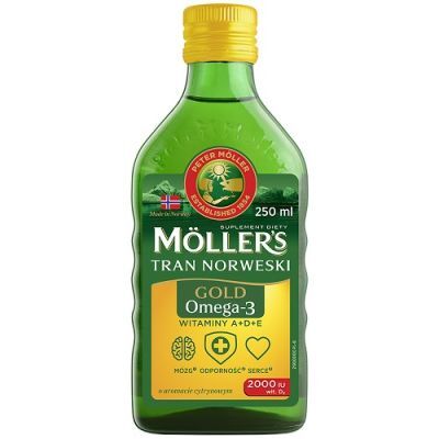 MOLLERS GOLD Tran norweski aromat cytrynowy 250 ml