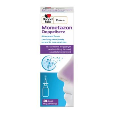 Mometazon Doppelherz 50 mcg/dawkę aerozol do nosa, 60 dawek