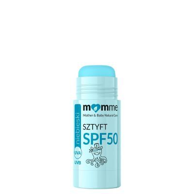 MOMME Niebieski sztyft przeciwsłoneczny SPF 50, 10 g