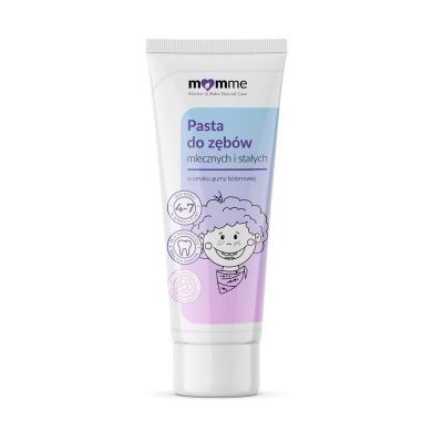 MOMME Pasta do zębów mlecznych i stałych o smaku gumy balonowej, 50 ml