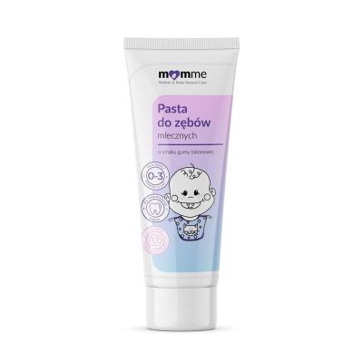 MOMME Pasta do zębów mlecznych o smaku gumy balonowej, 50 ml