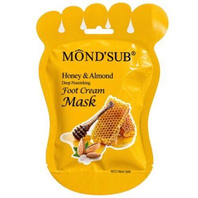 Mond'Sub Maska do stóp w formie skarpetek z miodem i migdałami, 1 para