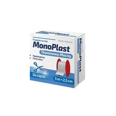 MonoPlast Przylepiec tkaninowy Mocny 5m x 2,5cm, 1 szt.