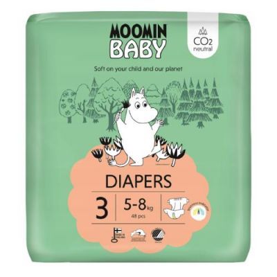 MOOMIN BABY Diapers Pieluszki ekologiczne 3 (5-8kg), 48szt.