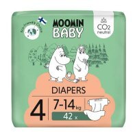 Moomin Baby Diapers Pieluszki ekologiczne 4 (7-14 kg), 42 szt.