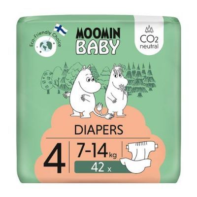 Moomin Baby Diapers Pieluszki ekologiczne 4 (7-14 kg), 42 szt.