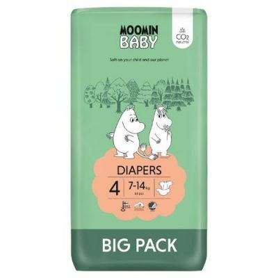 MOOMIN BABY Diapers Pieluszki ekologiczne 4 (7-14kg), 63szt.
