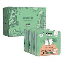 Moomin Baby Diapers Pieluszki ekologiczne 5 (10-16 kg), 120 szt.