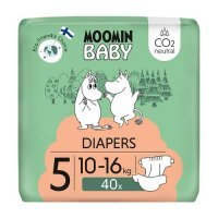 Moomin Baby Diapers Pieluszki ekologiczne 5 (10-16 kg), 40 szt.