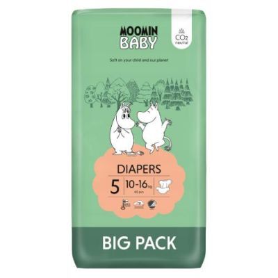 MOOMIN BABY Diapers Pieluszki ekologiczne 5 (10-16kg), 60szt.