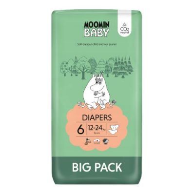 MOOMIN BABY Diapers Pieluszki ekologiczne 6 (12-24kg), 51szt.