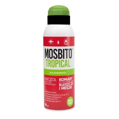 MOSBITO TROPICAL Aerozol na komary, kleszcze i meszki, 90ml