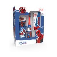 Mr.White Zestaw do mycia zębów Spiderman 3+ Szczoteczka elektryczna + Pasta do zębów, 75 ml + Kubek + Puzzle