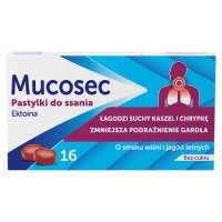Mucosec Pastylki do ssania o smaku wiśni i jagód leśnych, 16 szt.