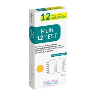 Muliti 12 Test do jednoczesnego wykrywania 12 narkotyków w moczu, 1 szt.
