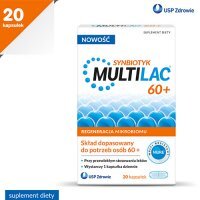 MULTILAC 60+  Synbiotyk 20 kapsułek dla potrzeb osób po 60. roku życia