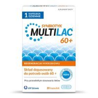 MULTILAC 60+  Synbiotyk (probiotyk + prebiotyk), 20 kapsułek