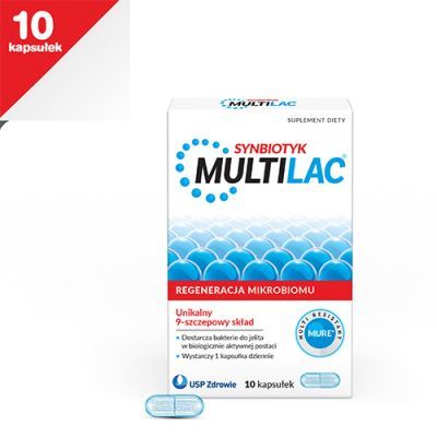 MULTILAC SYNBIOTYK (Probiotyk + Prebiotyk) 10 kapsułek
