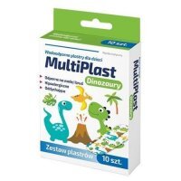 MultiPlast Dinozaury Zestaw plastrów wodoodpornych - 10 szt.