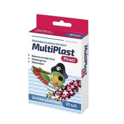 Multiplast Plastry Wodoodporne Piraci,  10 sztuk