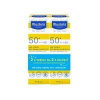 Mustela Bebe Enfant Mleczko przeciwsłoneczne dla całej rodziny dla skóry wrażliwej SPF 50+ UVA 0 m+, 2 x 40 ml