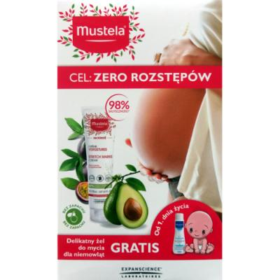 zzzMUSTELA MATERNITE Zestaw: Krem na rozstępy 150 ml + Żel do mycia dla niemowląt 200 ml