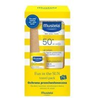 Mustela Zestaw Fun In The Sun Sztyft przeciwsłoneczny SPF50, 9 ml + Mleczko przeciwsłoneczne SPF50+, 40 ml