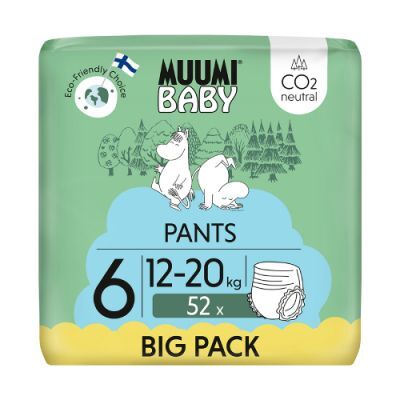 Muumi Baby Pants Pieluchomajtki 6 (12-20 kg), 52 szt.
