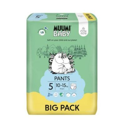 MUUMI baby pieluchomajtki Pants rozmiar 5 (10-15kg), 54szt. BIG PACK