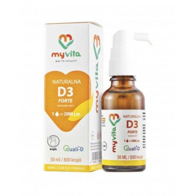 MYVITA Naturalna witamina D3 FORTE 2000 IU krople 30 ml