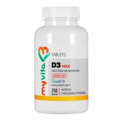 MyVita Naturalna witamina D3 Max 4000IU, 250 tabl.