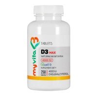 MyVita Naturalna witamina D3 Max 4000IU, 250 tabl.