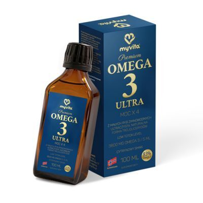 MyVita Omega 3 Ultra w płynie, 100 ml - zawiera EPA i DHA